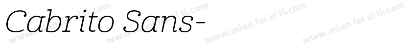 Cabrito Sans字体转换